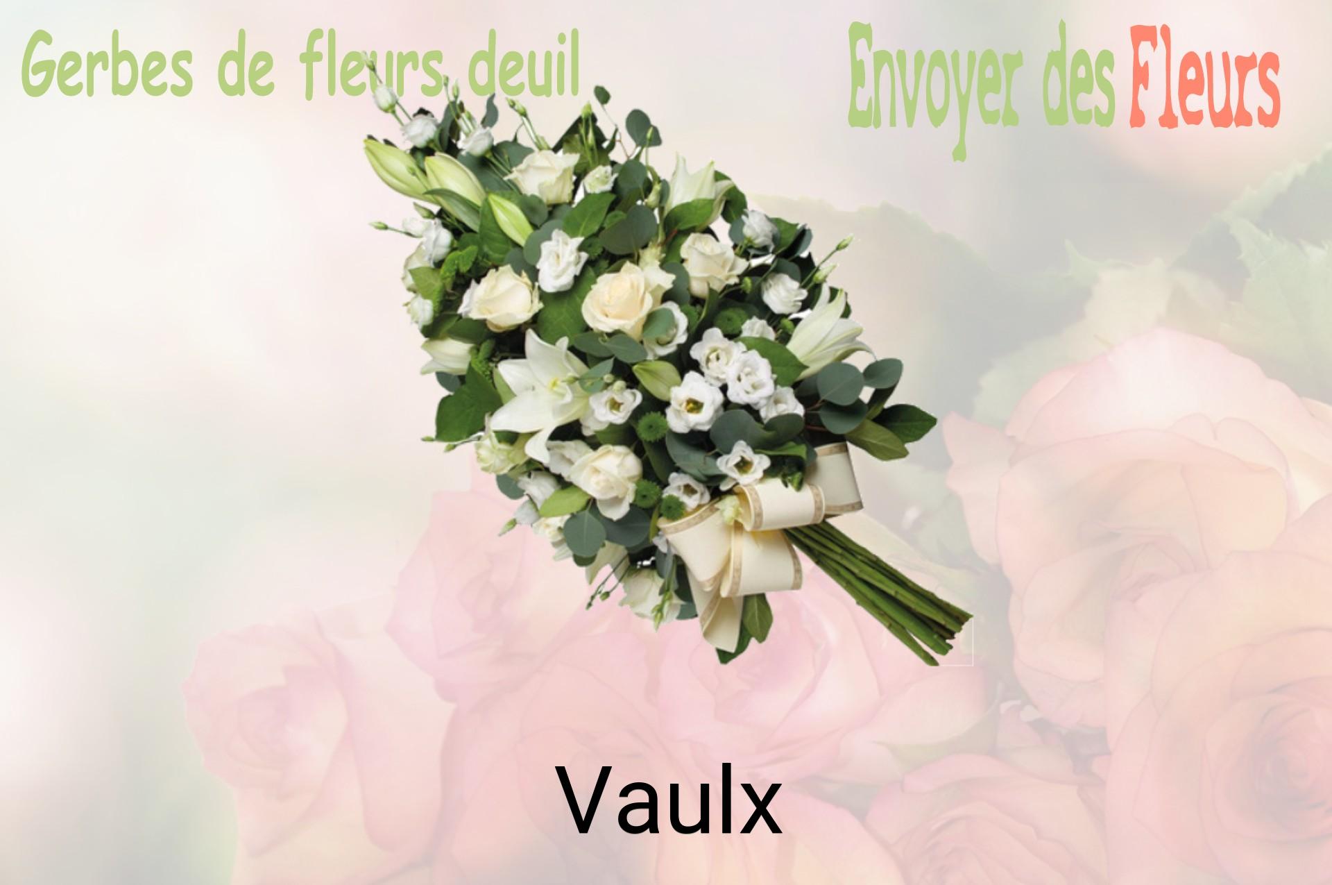 Gerbe de fleurs de deuil livrée à Vaulx